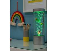 ValueLights Colour Changing Sensory Bubble Floor Lamp 32cm - Size: 32 x 10.5 x 10.5cm - Silver - Wilko