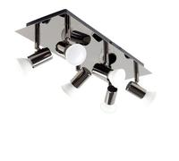 Valuelights Consul Black Ceiling Bar Spotlight And Gu10 Spotlight Led 5W Warm White 3000K Bulbs