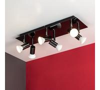 Valuelights Consul Modern Black Chrome 6 Way Adjustable Gu10 Ceiling Spotlight