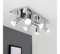 Valuelights Consul Silver Ceiling Bar Spotlight And Gu10 Spotlight Led 3W Warm White 3000K Bulbs
