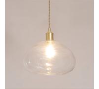 ValueLights Corinne Spiral Clear Glass Easy Fit Pendant Lamp Shade