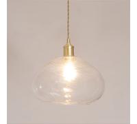 ValueLights Corinne Spiral Clear Glass Easy Fit Pendant Lamp Shade