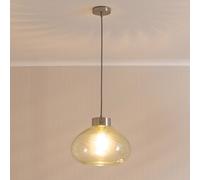 ValueLights Corinne Spiral Green Glass Brushed Chrome Capped Light