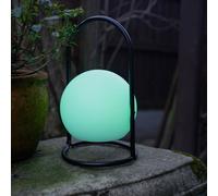 Valuelights Corte Black Metal Table Lamp With Rechargeable Colour Changing Led Shade