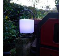 Valuelights Corte Black Metal Table Lamp With Rechargeable Colour Changing Led Shade