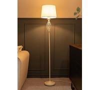 ValueLights Cream Traditional Floor Lamp Cream