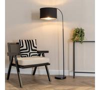 ValueLights | Curva Trend Floor Lamp Black with Black & Chrome Inner Shade & Warm White Bulb | Floor Lamps, Home Décor & Improvement Essential
