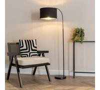 ValueLights | Curva Trend Floor Lamp Black with Black & Chrome Inner Shade & Warm White Bulb | Floor Lamps, Home Décor & Improvement Essential