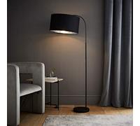 ValueLights | Curva Trend Floor Lamp Black with Black & Chrome Inner Shade | Floor Lamps, Home Décor & Improvement Essential