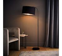 ValueLights | Curva Trend Floor Lamp Black with Black & Chrome Inner Shade & Warm White Bulb | Floor Lamps, Home Décor & Improvement Essential