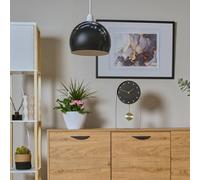 MiniSun - Mini Retro Gloss Black Arco Style Dome Ceiling Pendant Light Shade