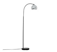 MiniSun | Modern Designer Style Black Floor Lamp with a Polished Chrome Light Shade | Floor Lamps & Torchieres, Home Décor, Improvement & Lifestyle Essential
