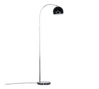 MiniSun | Modern Designer Style Polished Chrome Floor Lamp with a Gloss Black Light Shade | Floor Lamps & Torchieres, Home Décor, Improvement & Lifestyle Essential