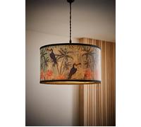 Daintree Bamboo Pastel Jungle Drum Easy Fit Ceiling Light Lamp Shade ValueLights Natural Medium