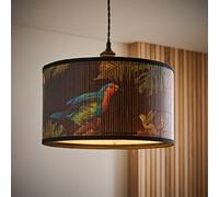 ValueLights | Medium Dark Jungle Bamboo Drum Ceiling Lamp Shade and Bulb | Ceiling Lights, Home Décor & Improvement Essential