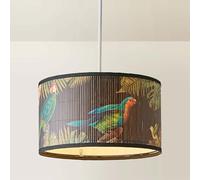 ValueLights Daintree Medium Dark Jungle Bamboo Drum Ceiling Lamp Shade
