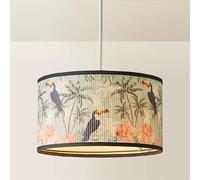 Daintree Bamboo Pastel Jungle Drum Easy Fit Ceiling Light Lamp Shade ValueLights Natural Medium