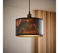 ValueLights | Small Dark Jungle Bamboo Drum Ceiling Lamp Shade and Bulb | Ceiling Lights, Home Décor & Improvement Essential