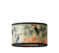 Daintree Bamboo Pastel Jungle Drum Easy Fit Ceiling Light Lamp Shade ValueLights Natural Small