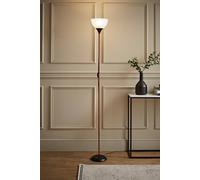 Valuelights Dalby Stem Uplighter Floor Lamp With Frosted Glass Lamp Shade In Copper Copper