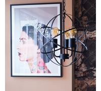 MiniSun | Industrial Steampunk Style Satin Black 3 Way Atom Design Ceiling Light Fitting | Ceiling Lights & Home Improvements Essential