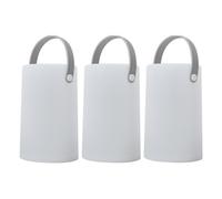 Valuelights Daomu 3 Pack Ip44 Rated Outdoor White Colour Changing Led Lantern Table Lamps Rechargeable