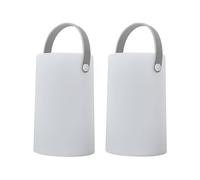 MiniSun | Contemporary Lantern Table Lamps with an Integrated Rechargeable RGB Colour Changing LED | Lanterns, Home Décor & Improvement Essential | Set of 2