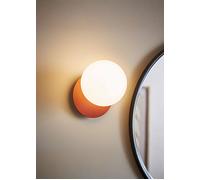 ValueLights Darla Frosted Globe IP44 Rated Bathroom Wall Light in Burnt Orange ValueLights Burnt Orange