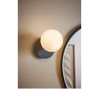 Valuelights Darla Frosted Globe Ip44 Rated Bathroom Wall Light In Dark Navy Dark Navy One Size