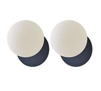 ValueLights Darla Pair of Frosted Globe IP44 Rated Bathroom Wall Lights with Bulbs in Dark Navy ValueLights Dark Navy