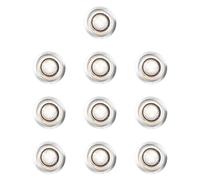 MiniSun | 40mm Warm White LED Round Decking/Kitchen Plinth Lights Kit | Flood & Spot Lighting, Home Décor & Improvement Essential | Pack of 10