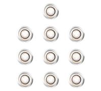 MiniSun | 40mm Warm White LED Round Decking/Kitchen Plinth Lights Kit | Flood & Spot Lighting, Home Décor & Improvement Essential | Pack of 10