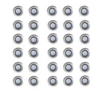 MiniSun | 40mm White LED Round Decking/Kitchen Plinth Lights Kit | Pendant Lights, Home Décor & Improvement Essential | Pack of 30