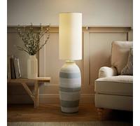 ValueLights Deegan Ceramic Statement Floor Lamp - Grey