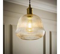 ValueLights Delora Ribbed Bell Glass Easy Fit Ceiling Lamp Shade in Clear ValueLights Clear