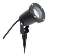 MiniSun | Modern Ground Spike/Wall Mount Outdoor Lights in a Black Finish | Outdoor Wall Lights, Home Décor & Improvement Essential | Pack of 6