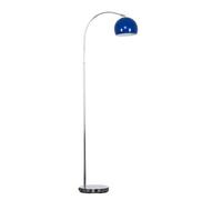 MiniSun | Modern Designer Style Polished Chrome Floor Lamp with a Gloss Navy Blue Light Shade | Floor Lamps & Torchieres, Home Décor & Improvement Essential | Includes 6W LED E27 Light Bulb