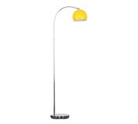 MiniSun | Modern Designer Style Polished Chrome Floor Lamp with a Gloss Yellow Light Shade | Floor Lamps & Torchieres, Home Décor & Improvement Essential | Includes 6W LED E27 Light Bulb