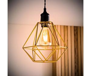 Valuelights Diablo Gold Ceiling Shade And Bulb (D)21Cm