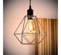 Valuelights Diablo Grey Ceiling Shade And Bulb (D)21Cm