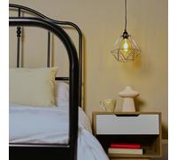 Valuelights Diablo Modern Geometric Silver Metal Basket Cage Ceiling Light Shade (D)21Cm