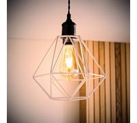 Valuelights Diablo White Ceiling Shade And Bulb (D)21Cm
