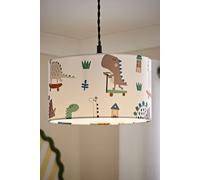 Kids Skating Animal Lampshade Easy Fit Pendant Dino Bedroom Ceiling Light Shade - LED Bulb Included