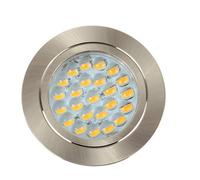MiniSun | Modern Brushed Chrome 12V LED Caravan/Boat/Cabin Downlights | Lighting, Home Décor & Improvement Essential | Pack of 10 | 2700K Warm White | Mains Wired