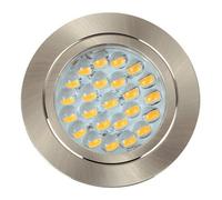 MiniSun | Modern Brushed Chrome 12V LED Caravan/Boat/Cabin Downlights | Lighting, Home Décor & Improvement Essential | Includes Bulb [2700K Warm White]