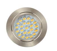 MiniSun | Modern Brushed Chrome 12V LED Caravan/Boat/Cabin Downlights | Lighting, Home Décor & Improvement Essential | Pack of 8 | Includes Bulb [6000K Cool White]