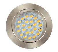 Downlight Caravan Fixed Light Fitting Single Pack With Integrated Cool White Bulbs ValueLights Metallic Silver One Size