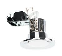 Valuelights Downlight Fire Rated Ceiling Light Fitting 10 Pack With Warm White Bulbs In Metallic Silver Metallic Silver
