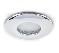 MiniSun | Fire Rated Polished Chrome Domed Ceiling Downlights | Recessed Lighting, Home Décor & Improvement Essential | Pack of 4 | Includes 5W LED Bulbs [3000K Warm White]