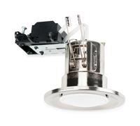 MiniSun | Modern Fire Rated Brushed Chrome GU10 Recessed Ceiling Downlight/Spotlights | Ceiling Spots, Home Décor & Improvement Essential | Pack of 20 | Includes Bulb [3000K Warm White]